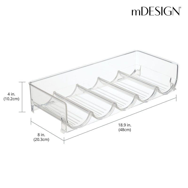 mDesign Water Bottle / Wine Rack Storage Organizer