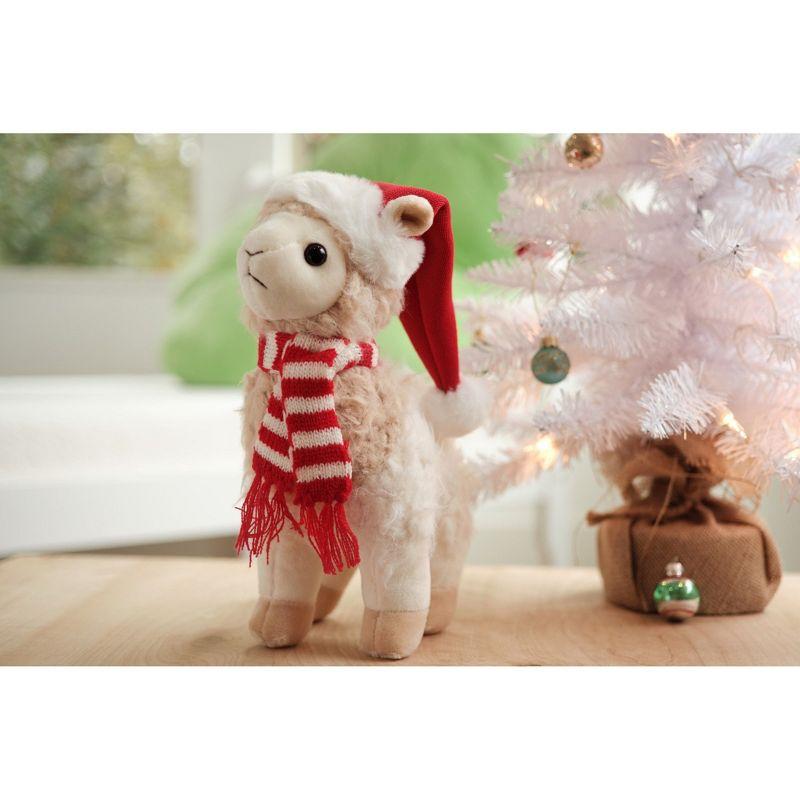 Bearington Holly The Holiday Llama Christmas Plush, 10 Inch Llama Stuffed Animal, Christmas Llama Gift for Toddlers, Kids & Teens