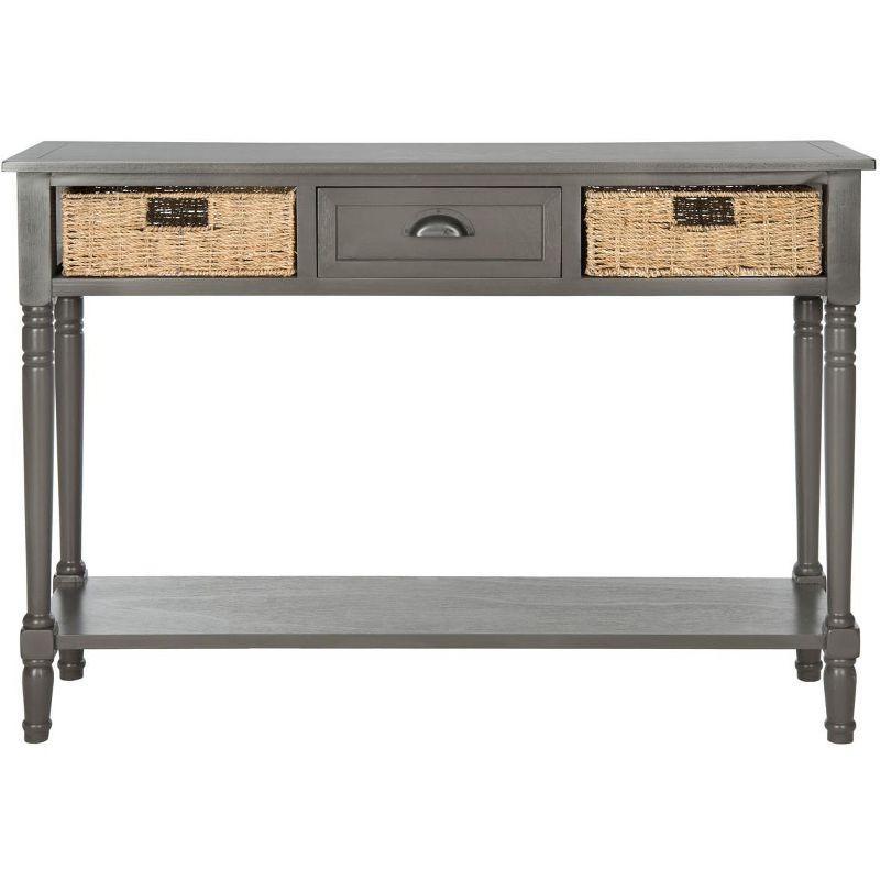 Winifred Wicker Console Table With Storage  - Safavieh