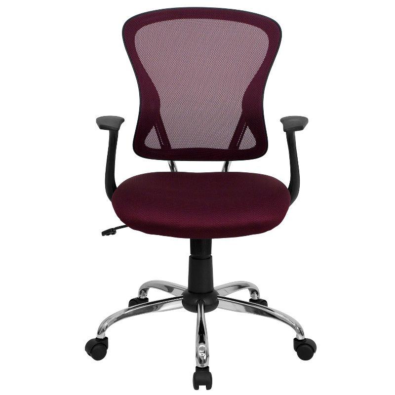 Flash Furniture Mid-Back Mesh Swivel Task Office Chair with Chrome Base and Arms