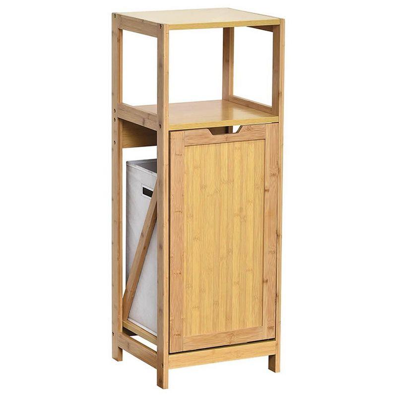 Evideco Miami Tilt-Out Cabinet Laundry Hamper with Basket and Shelves