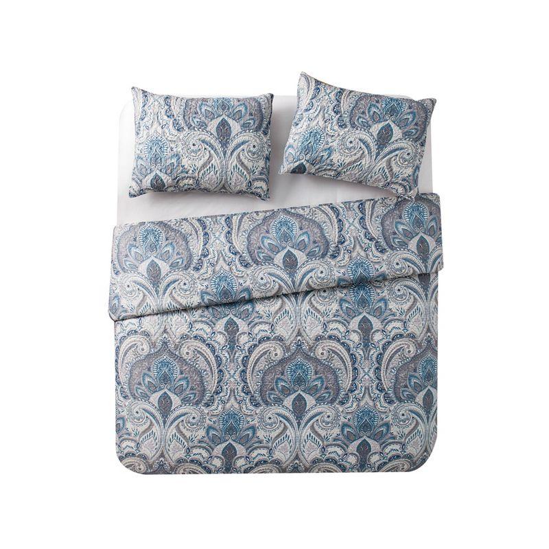 Pinsonic Lawrence 3-Piece Damask Quilt Set