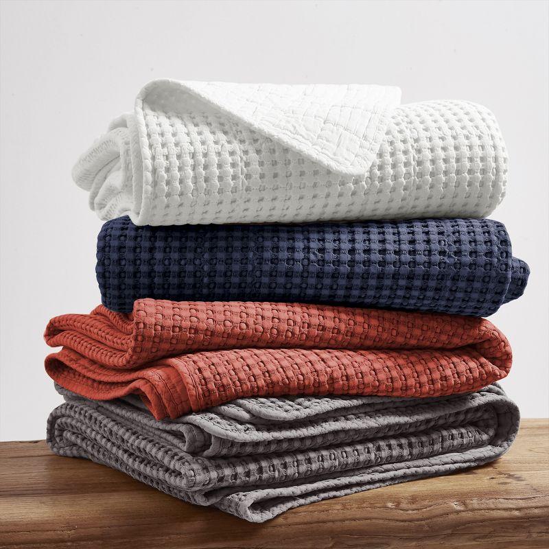 Mills Waffle Charcoal Quilt Set - One King Quilt and Two King Shams - Levtex Home