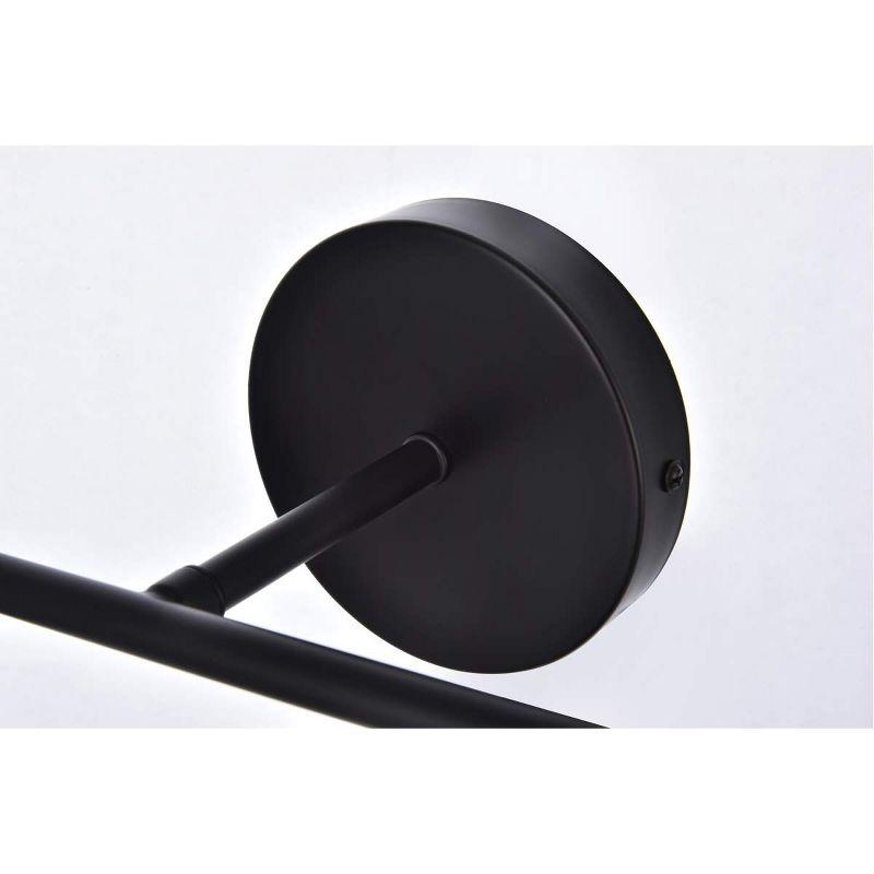 Elegant Lighting Hanson 2 lights bath sconce in black with clear shade