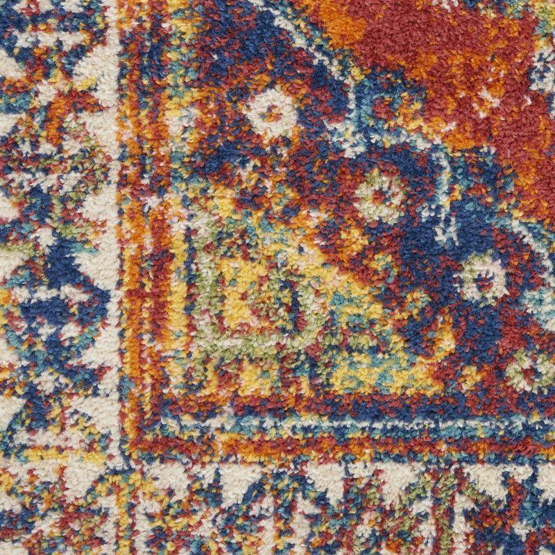 Bohemian Spirit Orange Diamond Synthetic 5'3" x 7'3" Area Rug