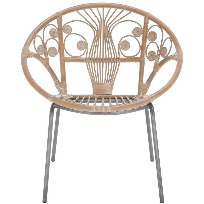 Carlson Accent Chair - WIK6505A - Grey White Wash/Black - Safavieh