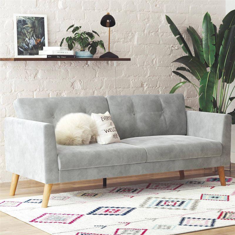 Gloria 75.5'' Velvet Square Arm Sofa