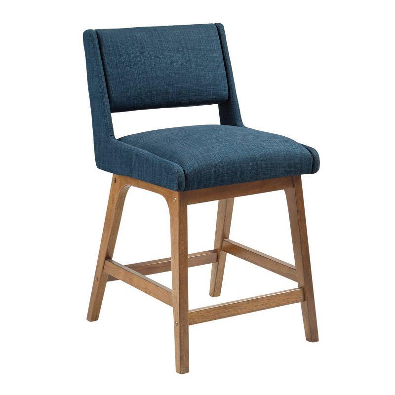 36.25" Boomerang Counter Height Barstool Navy - Ink+Ivy