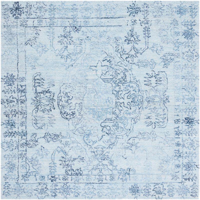 Marquee MRQ112 Hand Tufted Indoor Area Rug - Light Blue/Navy - 6'x6' - Safavieh