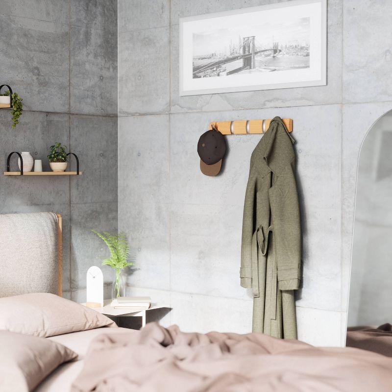Flip 5 - Hook Solid Wood Coat Rack