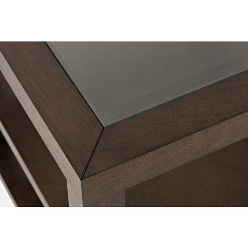 Jofran,Urban Icon Contemporary Glass Inlay End Table with Storage
