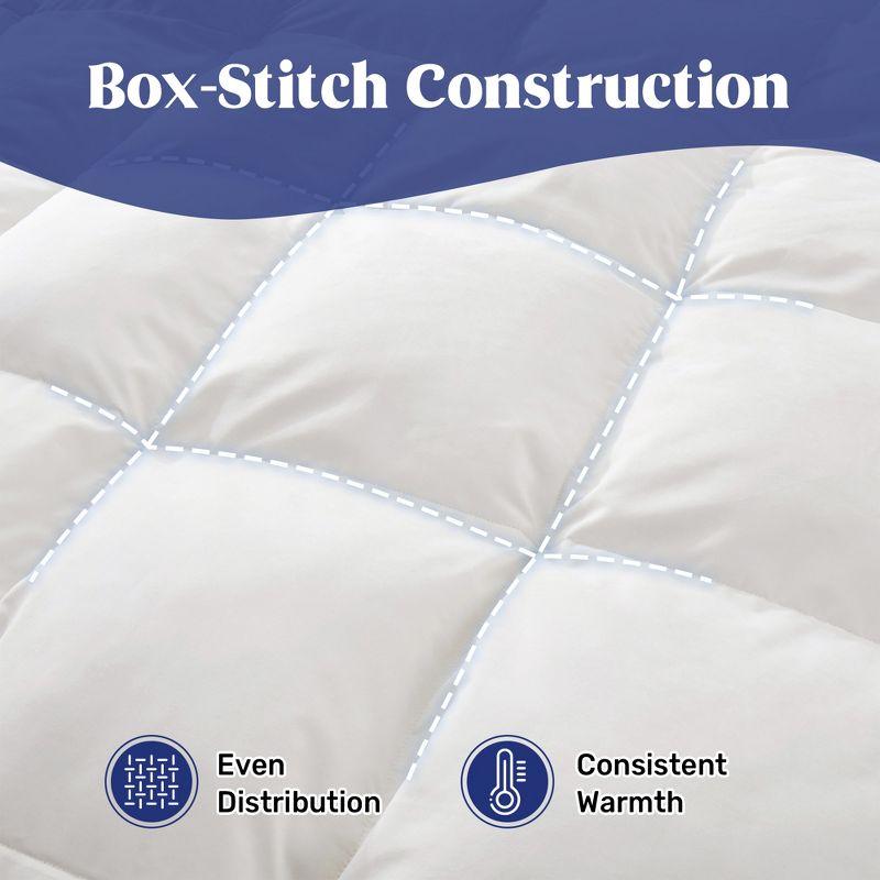 Peace Nest 3-in-1 White Goose Down Comforter, Lightweight & All Season Duvet Inserts Buttoned Quilt with 8 Corner Tabs, King