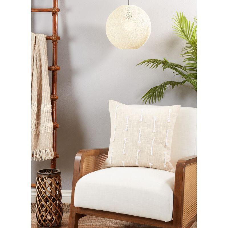 Saro Elka Collection Cotton Throw Pillow