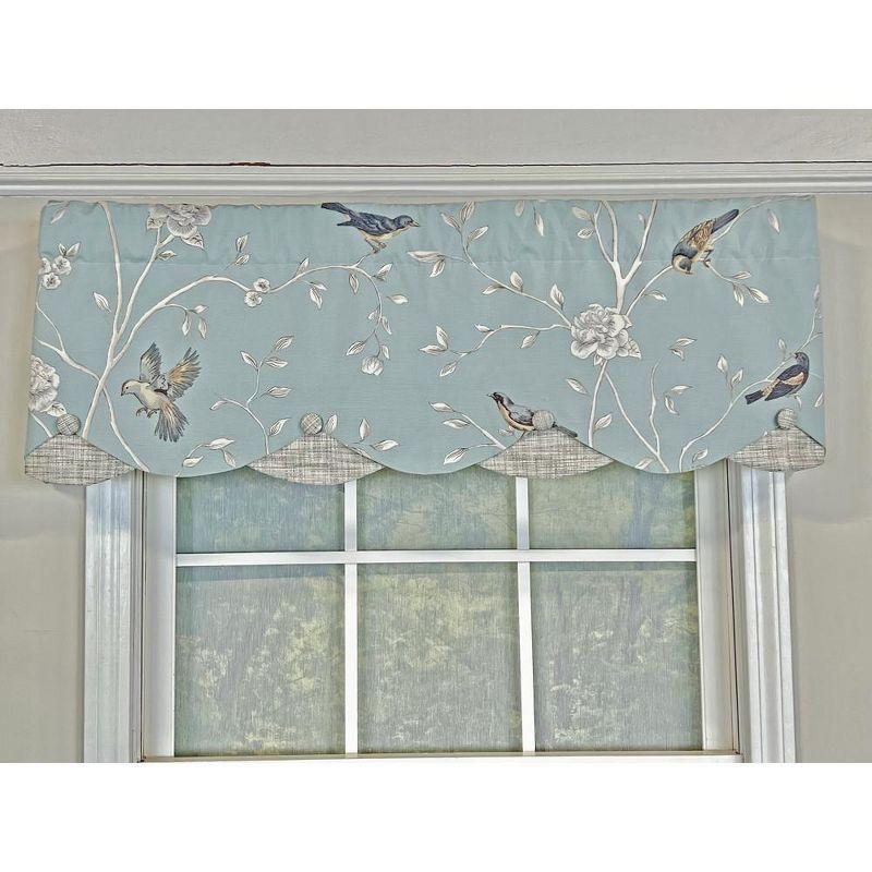 RLF Home Cotton Scalloped 50'' W Window Valance