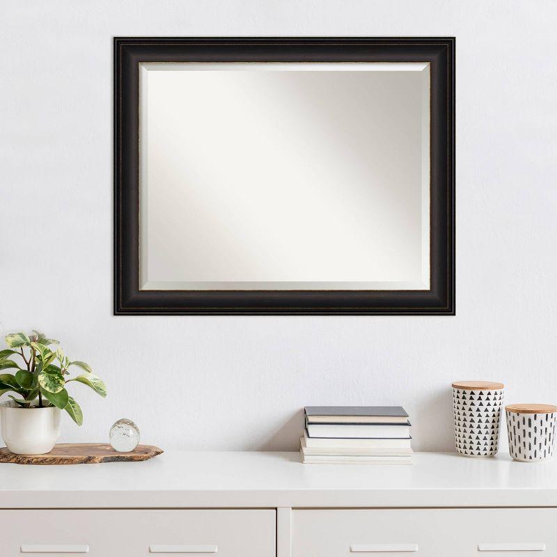 32" x 26" Trio Framed Wall Mirror Oil Rubbed Bronze - Amanti Art: Beveled, No Assembly Required