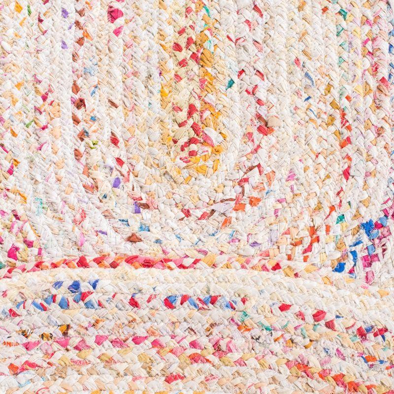 Braided BRD210 Hand Woven Area Rug - Ivory/Multi - 9'x9' - Safavieh.