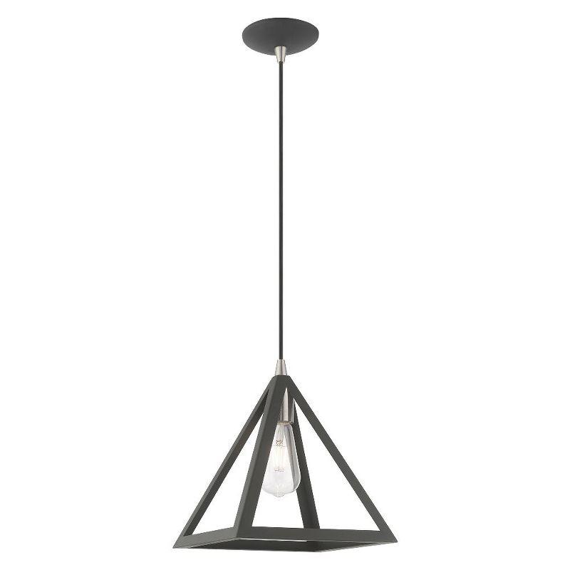 Scandinavian Gray Geometric Metal LED Mini Pendant