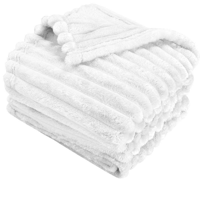 Fleece Throw Blanket for Couch, Super Soft Fuzzy Plush Blanket for Adults and Kids