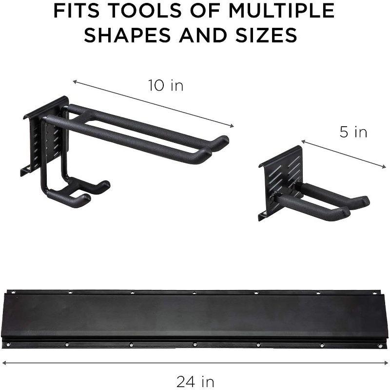 RightHand Garage Tool Storage Rack, 8 Piece Organizer Wall Mount