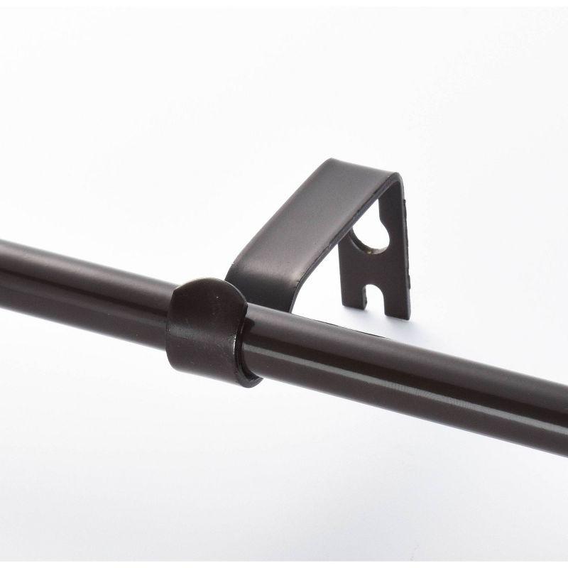 Lumi Oil Rubbed Bronze Adjustable Curtain Rod with Square Finials