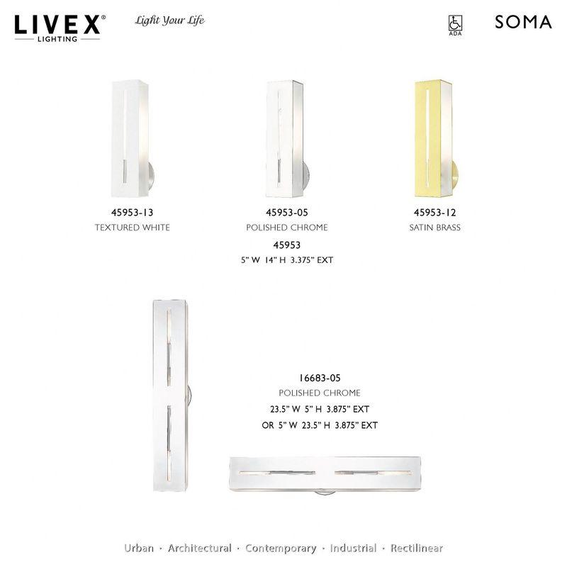 Livex Lighting Soma 1 - Light Wall Light in  Polished Chrome