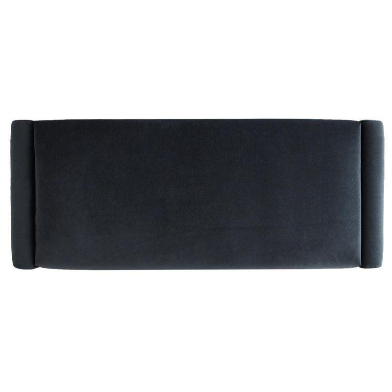 Kaia 47" College Navy Blue Velvet Waterfall Upholstered Bench-Maison Boucle