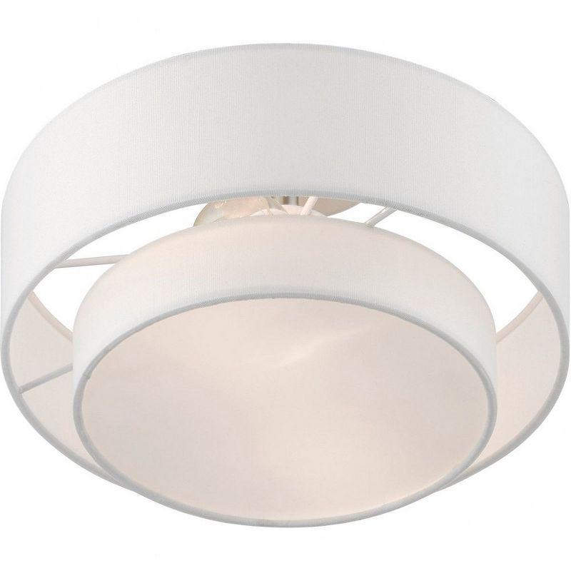 Livex Lighting Meridian 2 - Light Semi-Flush Mount in  Brushed Nickel