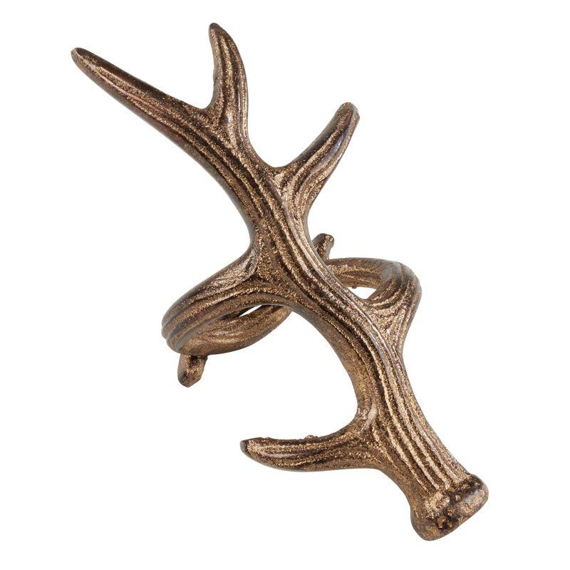 Bronze Antler Design Rustic Napkin Rings Set of 4