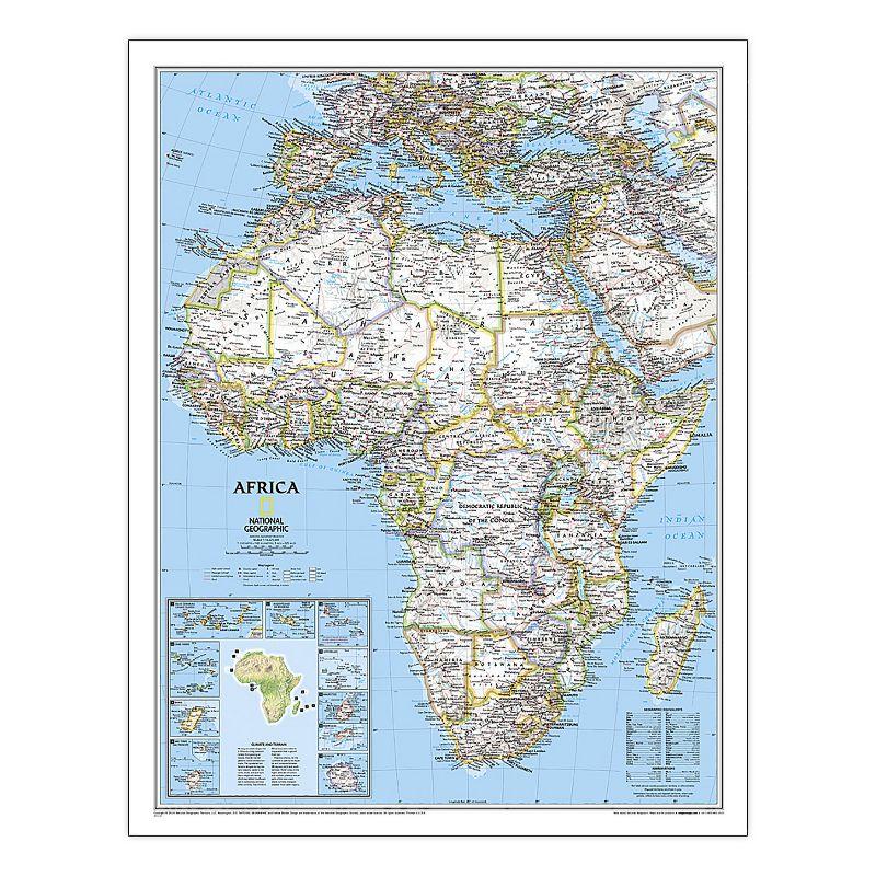 National Geographic Africa Classic Laminated Wall Map, 24" x 30.75"