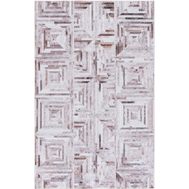 Faux Hide FAH549 Power Loomed Machine Washable Area Rug - Beige/Brown - 8'x10' - Safavieh.