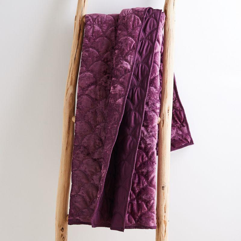 BH Ellora Plum Quilted Throw- Levtex Home