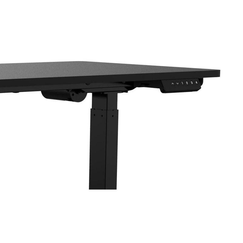 Monoprice WFH Single Motor Height Adjustable Sit-Stand Desk Table with 4 foot Top, Black, Laptop Computer Workstation - Workstream Collection