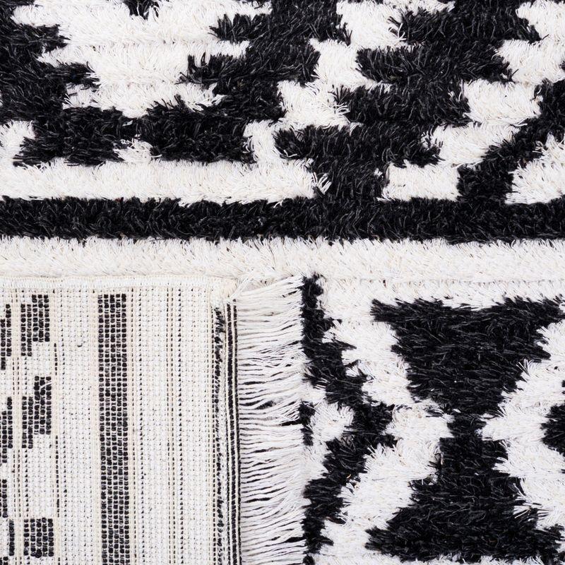 Augustine AGT849 Machine Made Indoor Area Rug - Black/Ivory - 6'-4"x9'-6" - Safavieh