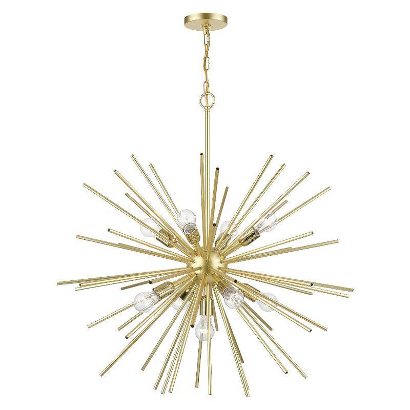 Tribeca Soft Gold Polished Brass 9-Light Sputnik Chandelier