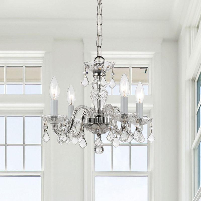 Crystorama Lighting Traditional Crystal 4 - Light Chandelier in  Polished Chrome