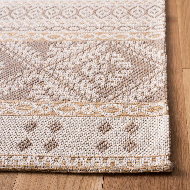 Nomadic Taupe & Cream Flat Woven Viscose Runner Rug - 2' x 8'