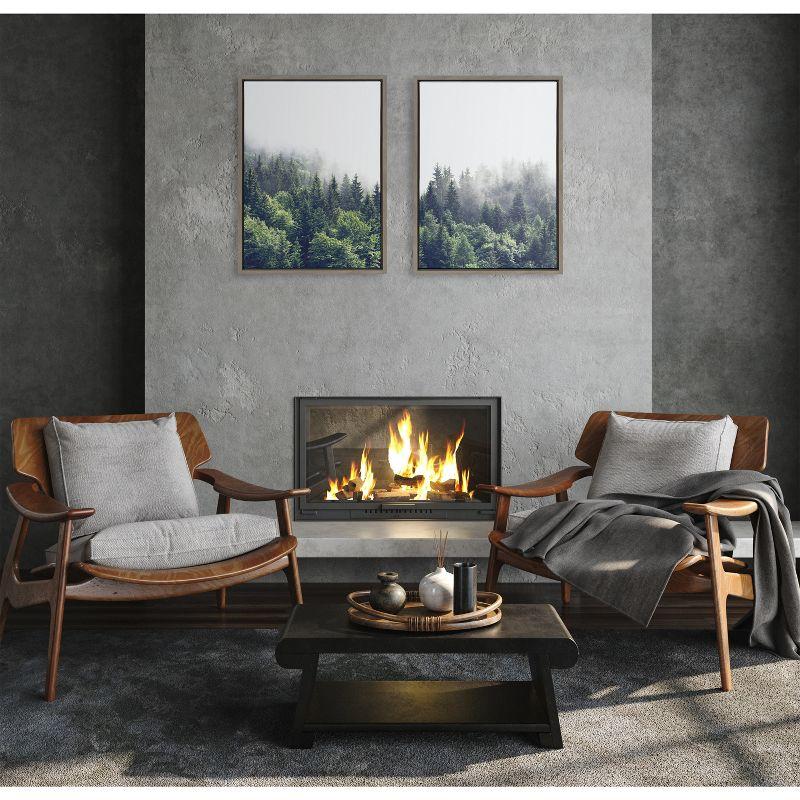 (Set of 2) 18" x 24" Sylvie Foggy Day Framed Canvas Set by Creative Bunch Gray - Kate & Laurel All Things Decor: Wall Art for Living Room