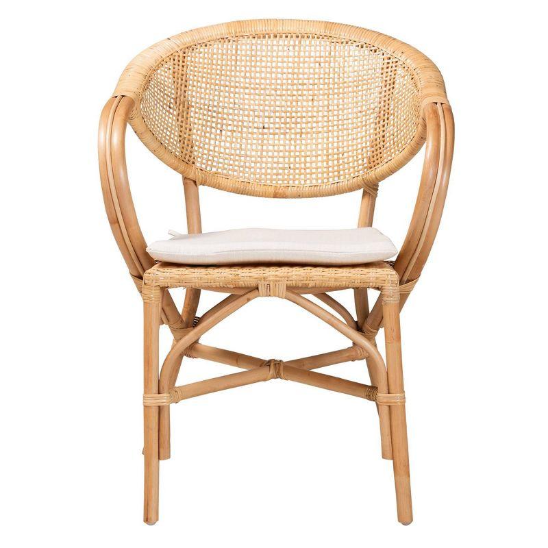 Varick Rattan Dining Chair Set Natural/Brown - bali & pari