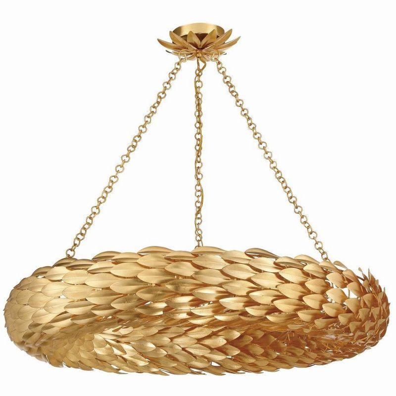 Crystorama Lighting Broche 8 - Light Pendant in  Antique Gold