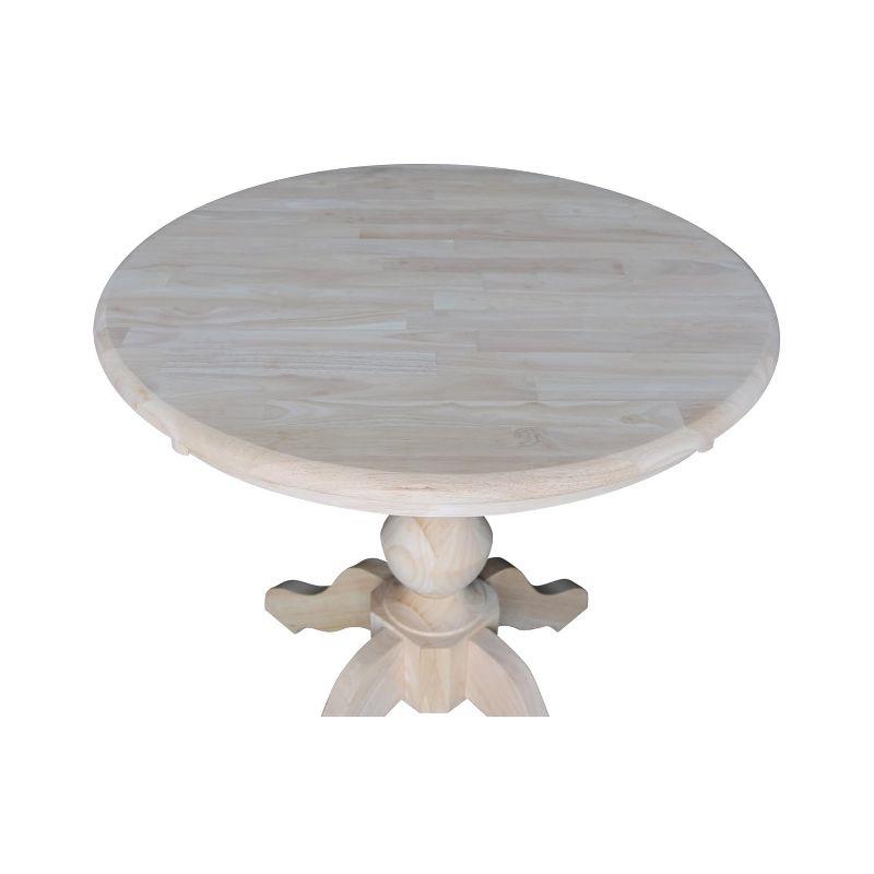 International Concepts 30" Round Top Pedestal Table-28.9" H, Unfinished