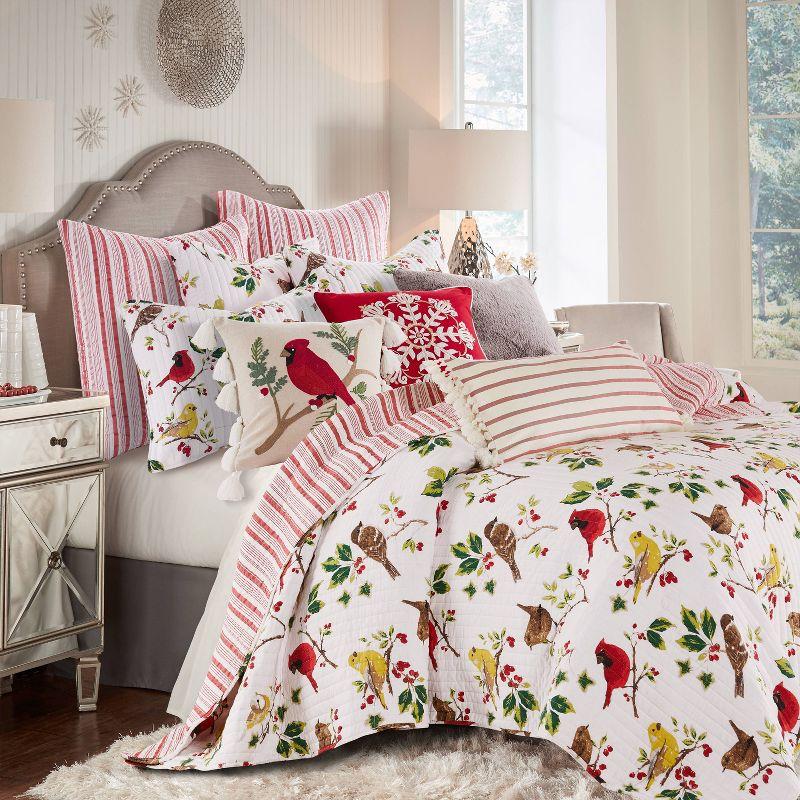 Thatch Home Joybirds Cardinal Pillow - by Levtex Home