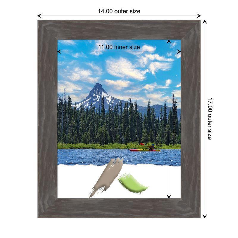 Amanti Art Woodridge Rustic Grey Wood Picture Frame