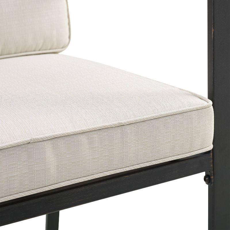 3pc Kaplan Outdoor Steel Chat Set Oatmeal/Bronze - Crosley