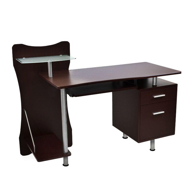 Stylish Computer Desk with Storage Brown - Techni Mobili