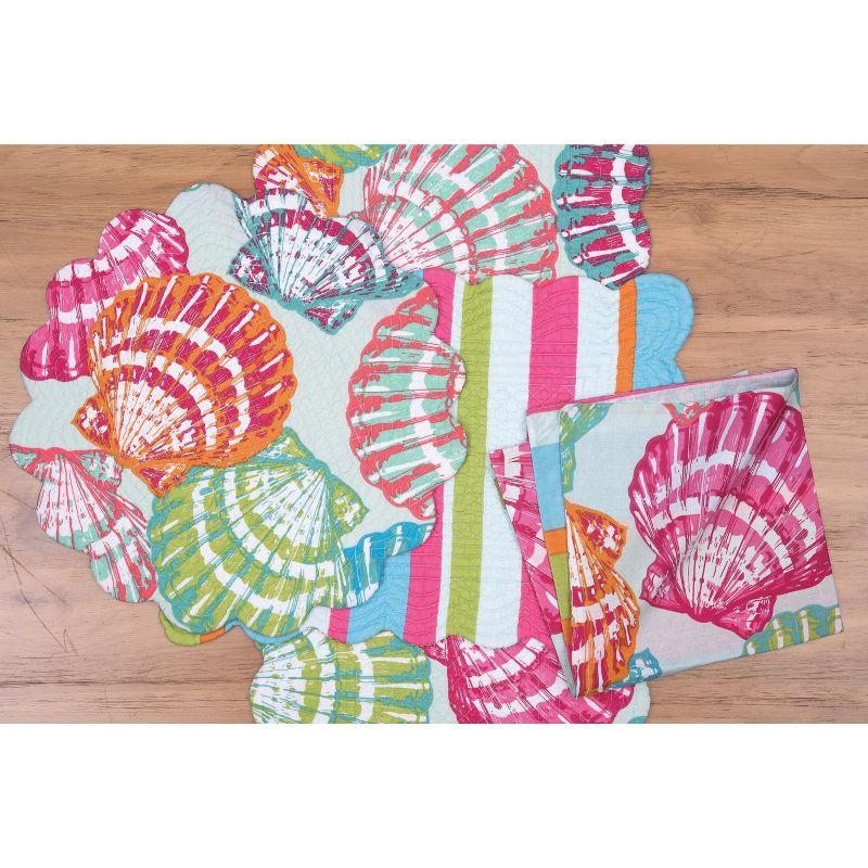 C&F Home Merritt Island Coastal Sea Life Cotton Quilted Round Reversible Placemat Set of 6