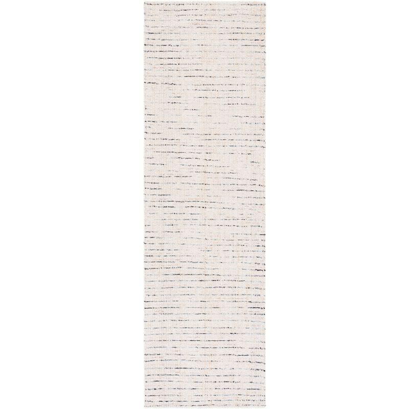 Abstract ABT468 Handmade Indoor Runner - Ivory/Blue - 2'-3"x8' - Safavieh