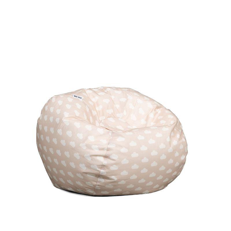 Mini Clouds Oat Polyester Bean Bag Chair with Removable Cover