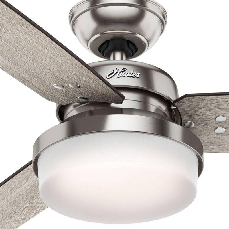 52" Sentinel Ceiling Fan with Remote Nickel: WhisperWind Motor, Reversible - Hunter Fan