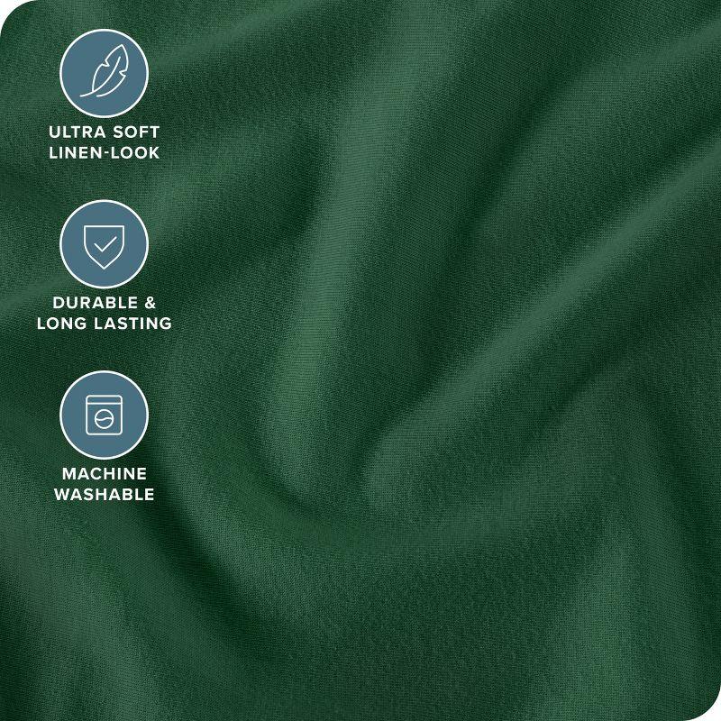 Twin/Twin XL Forest Green Organic Cotton Jersey Duvet Cover Set by Bare Home
