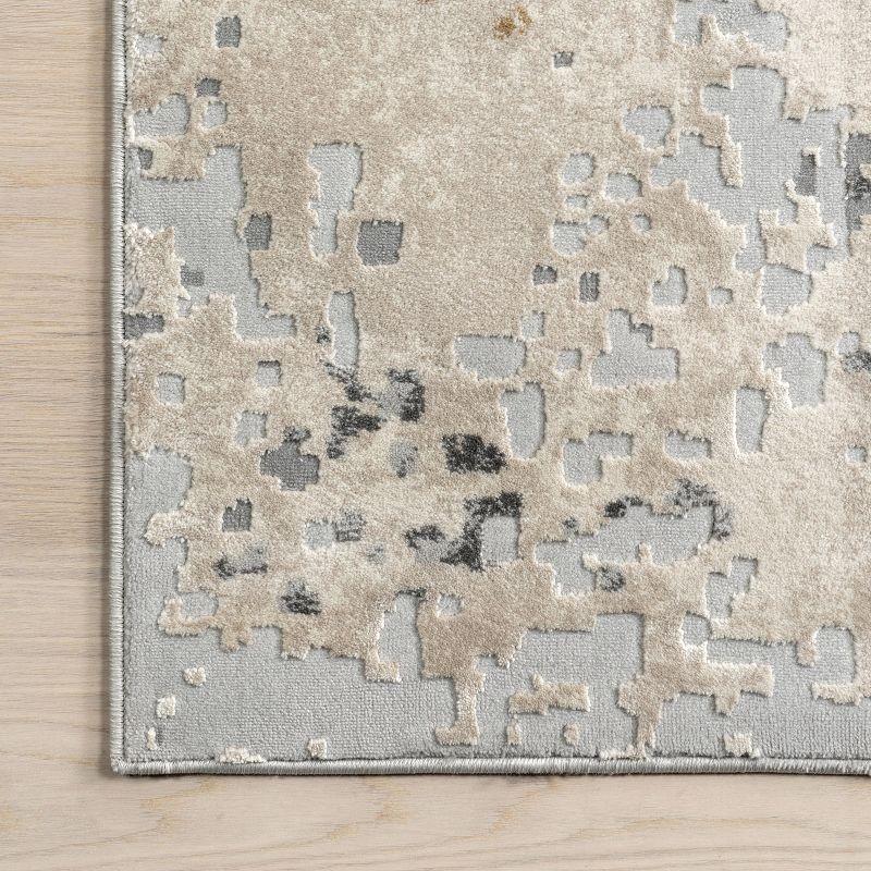 Nuloom Chastin Abstract 6 Square Indoor Area Rug for Living Room Bedroom Dining Room Kitchen, Beige/Grey
